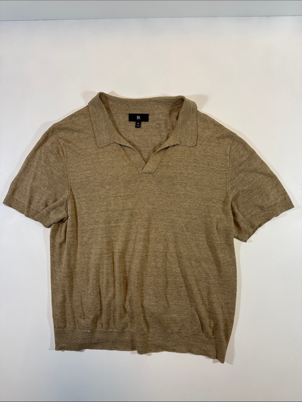 Banana Republic Short-Sleeve Polo in Light Brown